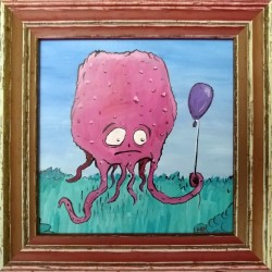 melancoly even with a balloon